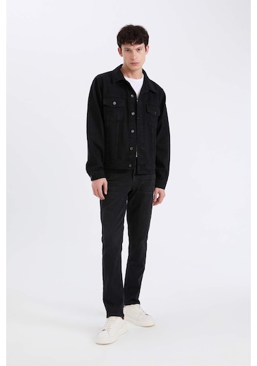 DeFacto %100 Pamuk Regular Fit Mevsimlik Baharlık Jean Ceket E4990AX25SPNM40