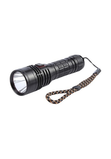 Pazly 813 T40 1200lm Usb Şarj Edilebilir Siyah Led El Feneri, Taşınabilir Ve Güçlü Siyah