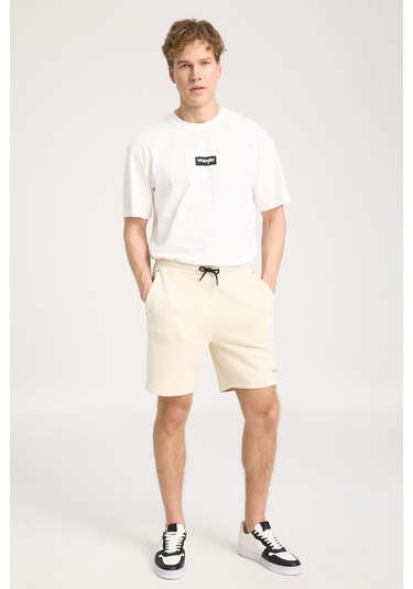 Regular Fit Normal Kesim Normal Bel Bej Sweat Şort W241578614 Bej Regular Fit Normal Kesim Normal Bel Bej Sweat Şort W241578614 Bej