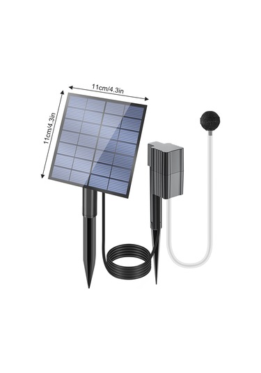 Dofolink Güneş Enerjili Havalandırıcı Pompa 2.5w/7v 0.6l/dk - Akvaryum, Havuz, Su Bitkileri İçin Toprak Çivi Ve Baloncuk Taşı İle Dış Mekan Kullanıma Uygun Pil Yok