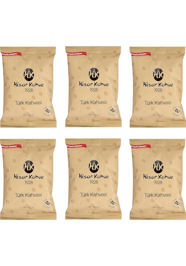 Hisar Kahve Türk Kahvesi 100 Gr X 6 Adet Öğütülmüş