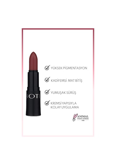 Note Cosmetique Mattemoist Lipstick Mat Bitişli Ruj 314 Mocha Rain - Kahverengi