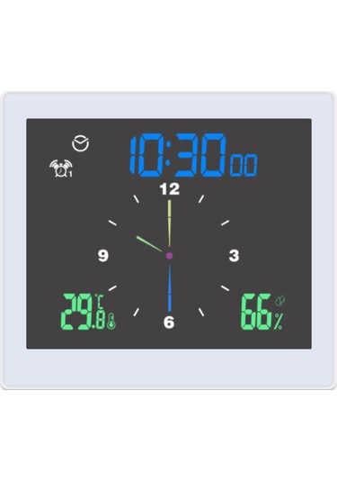 Teltree Ip65 Su Geçirmez Dijital Saat, Büyük Lcd Ekranlı, Sicaklık-nem Ölçer, Geri Sayım Ve Alarm Fonksiyonlu, Beyaz Ts-wp10 Beyaz