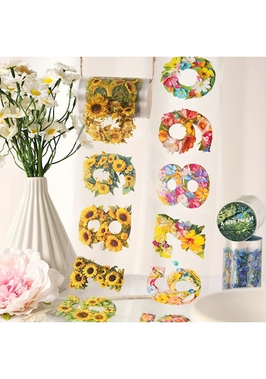 Honeybeeshop Dijital Şifre 6lı Renkli Sayı Bant Seti Scrapbooking Dıy Koleksiyon Projeleri