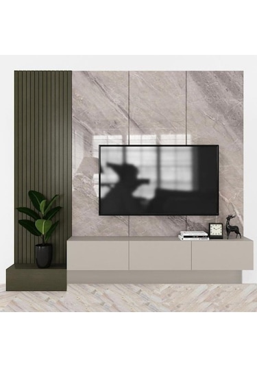 Beliz Tv Ünitesi Tv Sehpası Alt Modül KUM BEJİ  200 Cm