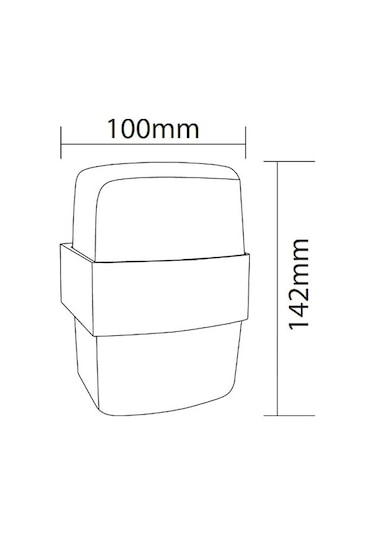 Ack Ah07-07701 12W Dekoratif Led Aplik Siyah Kasa Ip54 3000K Günı Siyah
