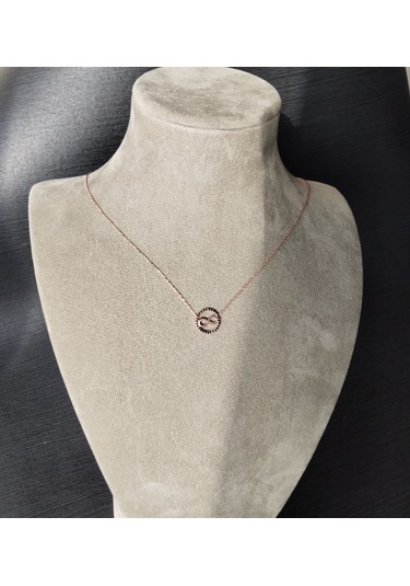 925 Ayar Gümüş Sonsuzluk Model Kadın Kolye-rose Renk-şık Tasarım-model 2 Gümüş