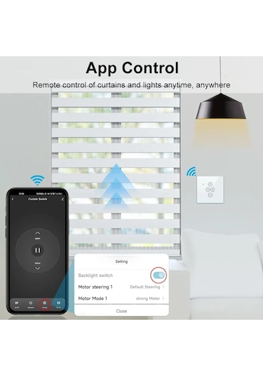 Tuya Destekli Akıllı Wifi Beyaz Renk 2in1 Panjur Işık Anahtar