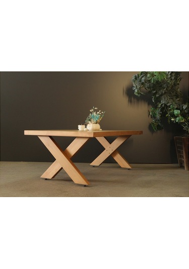 Neiwel Voel Doğal Ahşap Sehpa-70-100 Açık Ceviz