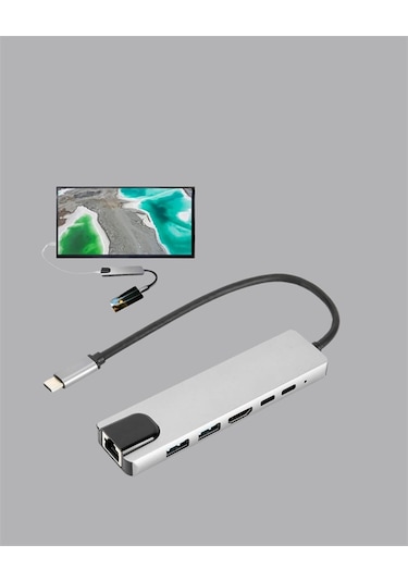 4k Hdmı Çıkışlı, Gigabit Ethernet'li Usb-c Çoklu Port Hub