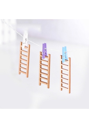 Sones 5 Adet Simülasyon Merdiven Dekorasyonu Ahşap Merdiven Koridor Mikro Manzara Sukulent Saksı Dıy Dekorasyonları