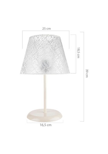 Elva Abajur Krem Ayak / Beyaz File Şapka Diğer