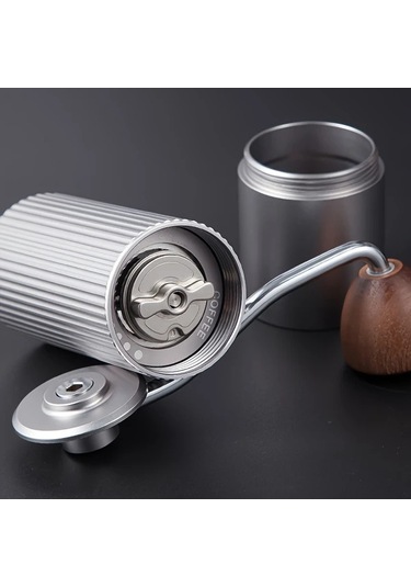 Honeybeeshop Siyah Paslanmaz Celik Manuel Kahve Cekirdek Ogutucu Ev Ofis Kullanimi Elektrik Gerektirmez