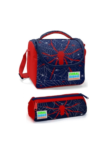 Coral High Erkek Çocuk Lacivert Kırmızı Örümcek Beslenme Çantası