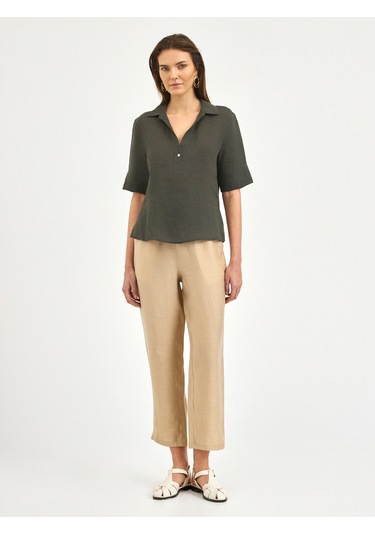 Karaca Kadın Regular Fıt Gömlek-haki 12.25s.04.017 Haki