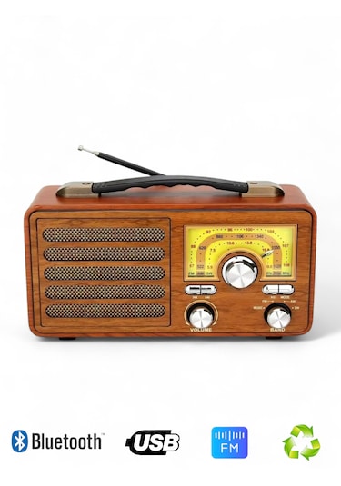 Rt-755 Nostaljik Gerçek Ahşap Radyo,şık Tasarım , Nostalji Radyo