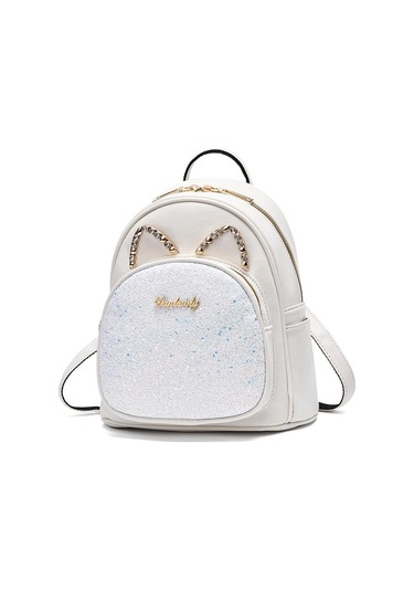 Sevimli Sırt Çantası Kadın 2023 Yeni Moda Akademisi Sırt Çantası Büyük Kapasiteli Moda Sırt Çantası White Beyaz