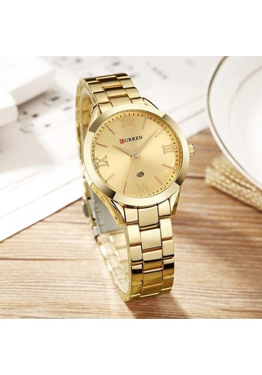 Novahub Beyaz Curren Kadın Saat 9007, Çelik Bilezik, Tam Takvim, Su Geçirmez, Relogio Feminino Beyaz