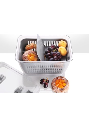 Bayev Lüks Buzdolabı Içi Sebze Meyve Düzenleyici 3 Boy Organizer Şeffaf