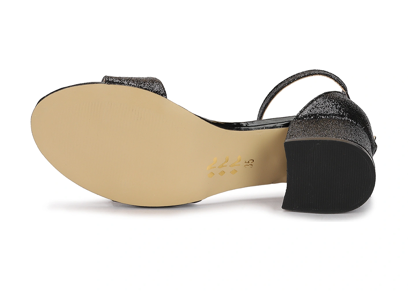 Kiko Kids Alexa Günlük Kız Çocuk 4 Cm Topuklu Sandalet Abiye Ayakkabı Siyah Siyah