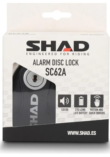 Shad Alarmlı Disk Kilidi Sc62a Siyah 10mm C0s6200a Disk Kilidi