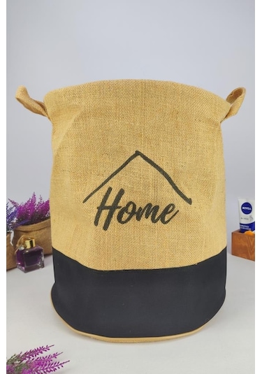 Digithome Hasır Çok Amaçlı Düzenleyici Organizer Mini Yuvarlak Sepet Siyah - Cly-j1013