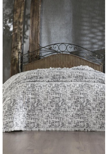 Puffy Pamuk Çift Kişilik Tek Battaniye 200x220 Antrasit Antrasit