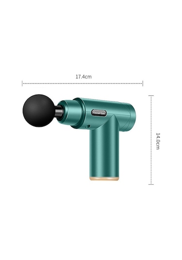 Sones Fasya Masaj Aleti Mini Elektrikli Kas Masaj Aleti Taşınabilir Fitness Kas Rahatlatıcı Masaj Aleti Düğmesi Koyu Yeşil