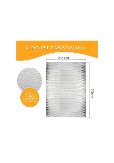 5 Adet Isı Yalıtım Levhası Kalorifer Petek Arkalığı Radyatör Arkası Levha