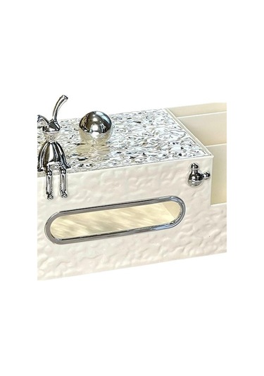 Suntek Banyo Oturma Odası Ofis Için Doku Kutusu Kapağı Yüz Tutucu Beyaz