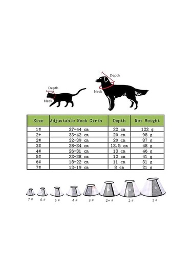 Büro Ev Evcil Hayvanı İçin 7 Numara Ayarlanır Koruyucu Köpek Yakası