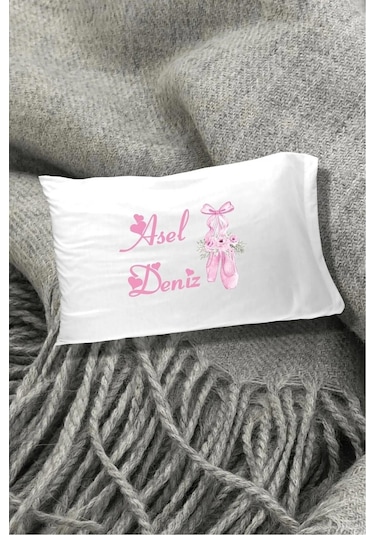 Pembe Bale Patiği Pamuklu 30x45 cm Yastık Kılıfı