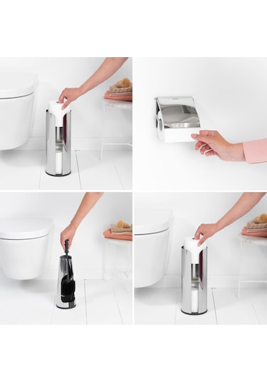 Brabantia Banyo Aksesuarı 3 Lü Set Parlak Paslanmaz Çelik 280689