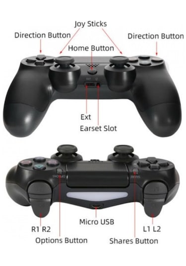 Abatech Playstation 4 Dualshock 4 Kablosuz Controller