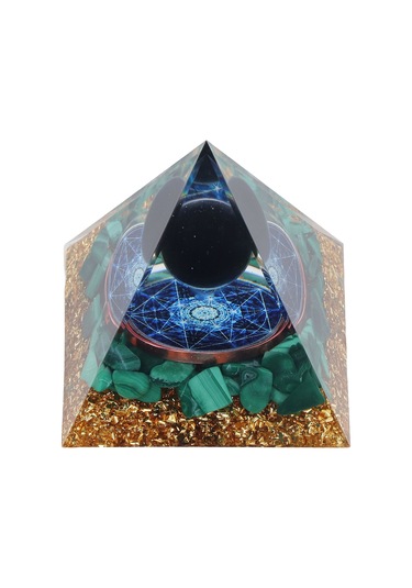 Konesam Enerji Dengeli Kristal Orgonomi Piramidi - İç Huzur Ve İyileştirme, Yoga Meditasyon Dekoratif Ev Eşyası 6cm