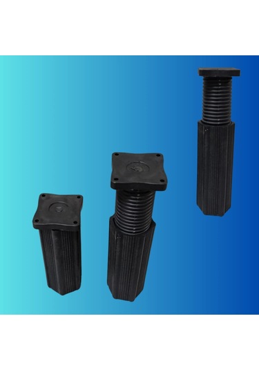 13-18 Cm'e Ayarlanabilir Destek Ayağı Orta Ayak Yükseltilebilir Koltuk Mobilya Orta Ayağı Siyah