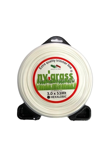Nylgrass Misina 3.0mm 53 Mt 6 Köşe Beyaz