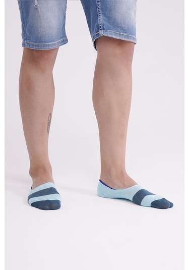 The Socks Company 3 Çift Özel Kutulu Silikon Destekli Erkek Babet Çorap Beyaz - Gri