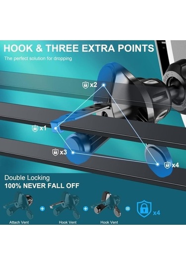 Yingfu Araba Telefon Tutucu Havalandırma Menfezi Montaj Cep Telefonu Tutucu Oto Diğer