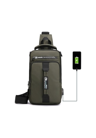 Erkekler İçin Şık Ve Fonksiyonel Askeri Tarz Göğüs Çantası, Sırt Çantası, Spor Ve Günlük Kullanım İçin Pratik Çanta Siyah