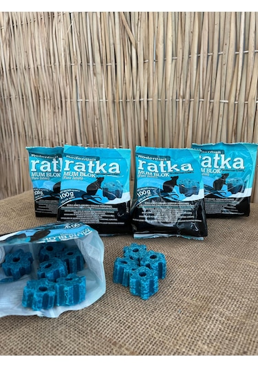 Fare Zehri Rat Ka Mum Blok 4 Adet 100 Gr Fare Ilacı Fare Zehiri H