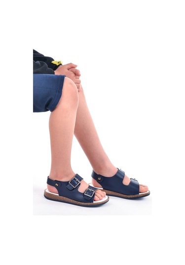 Kiko Şb 2330-39 Orto Pedik Erkek Çocuk Sandalet Terlik Lacivert Lacivert