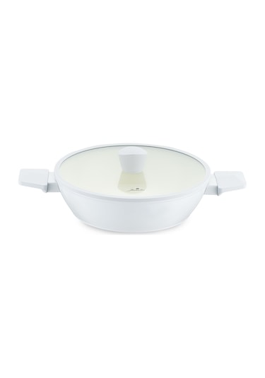 Jumbo Swiss Crystal Light Grey Basık Tencere 26 Cm Gri