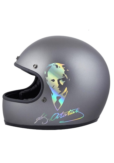 Mustafa Kemal Atatürk Silüet - Atatürk Imza Sticker - Araba Oto Motosiklet Karavan Araç Sticker Etiket - 00565 12x9 Cm