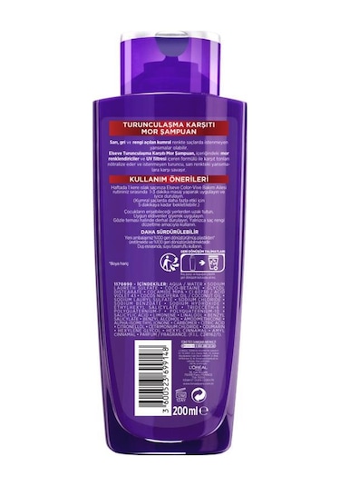 Elseve Color-Vive Mor Şampuan 200 ML