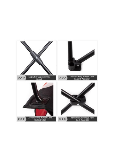 Sportlife Evolite Nature Katlanabilir Kamp Koltuğu 2'li Set Kırmızı