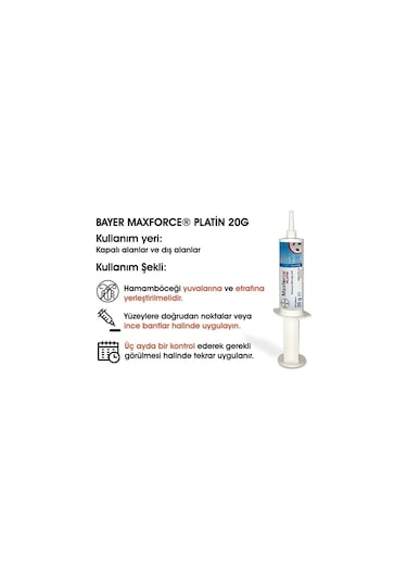 Maxforce Platin Hamamböceği Ve Kalorifer Böceği Jeli Kokusuz 20gr. 1 Adet Şubat/2027