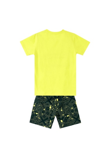 Denokids Kaykay Hipo Erkek Çocuk T-shirt Şort Takım Çok Renkli