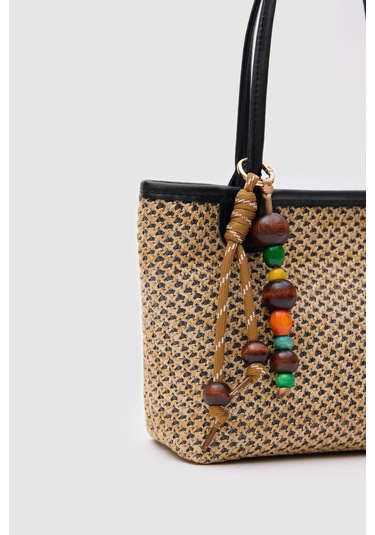 Roen Hasır Omuz Çantası Siyah Siyah