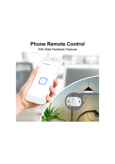 Xindoker Akıllı Ev Wifi+bluetooth Kontrol Cihazı, Uygulama Ve Ses İle Kumanda Edilebilir, 2.4g Kablosuz, İki Kanallı Beyaz